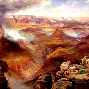 The Grand Canyon Of The Colorado River American Painting By Thomas Moran Repro