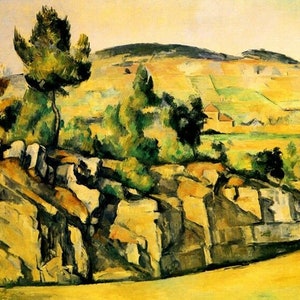 Mountains In Provence France Impressionism Painting By Paul Cezanne Repro