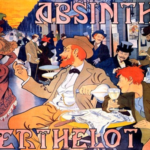 Cadre miroir Absinthe Berthelot Goffard Bruxelles