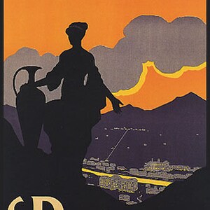 Italy San Pellegrino Terme Bergamo Water Source Of Health Vintage Poster Repro