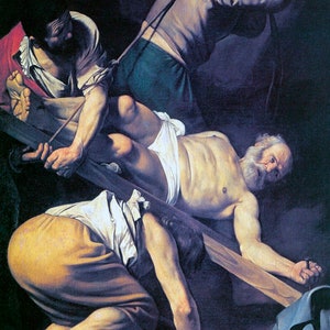Crucifixion Of Saint Peter Italian Painting By Michelangelo M Caravaggio Repro
