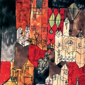 City Of Churches Church Buildings 1918 Painting By Paul Klee Repro