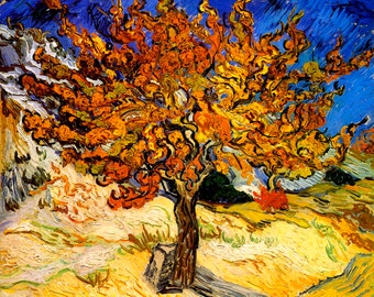 Mulberry Tree 1889 Impressionist Painting By Vincent Van Gogh Repro
