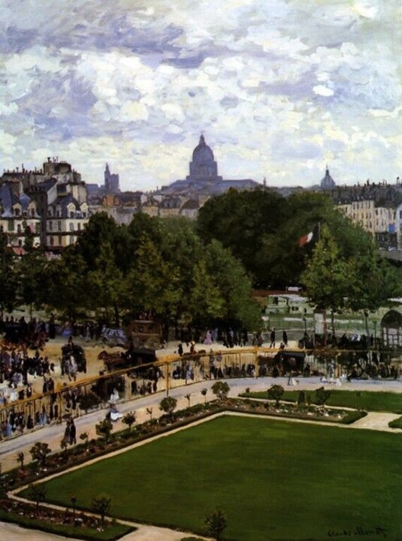 クロード・モネ、「Le Jardin de l'Infante」、人気作品 Le Jardin De L'infante 1867 Paris Garden By Claude Monet Repro