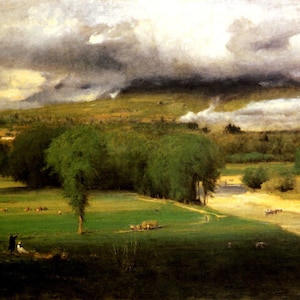 Saco Ford Conway Meadows New Hampshire Landscape Painting By George Inness Repro