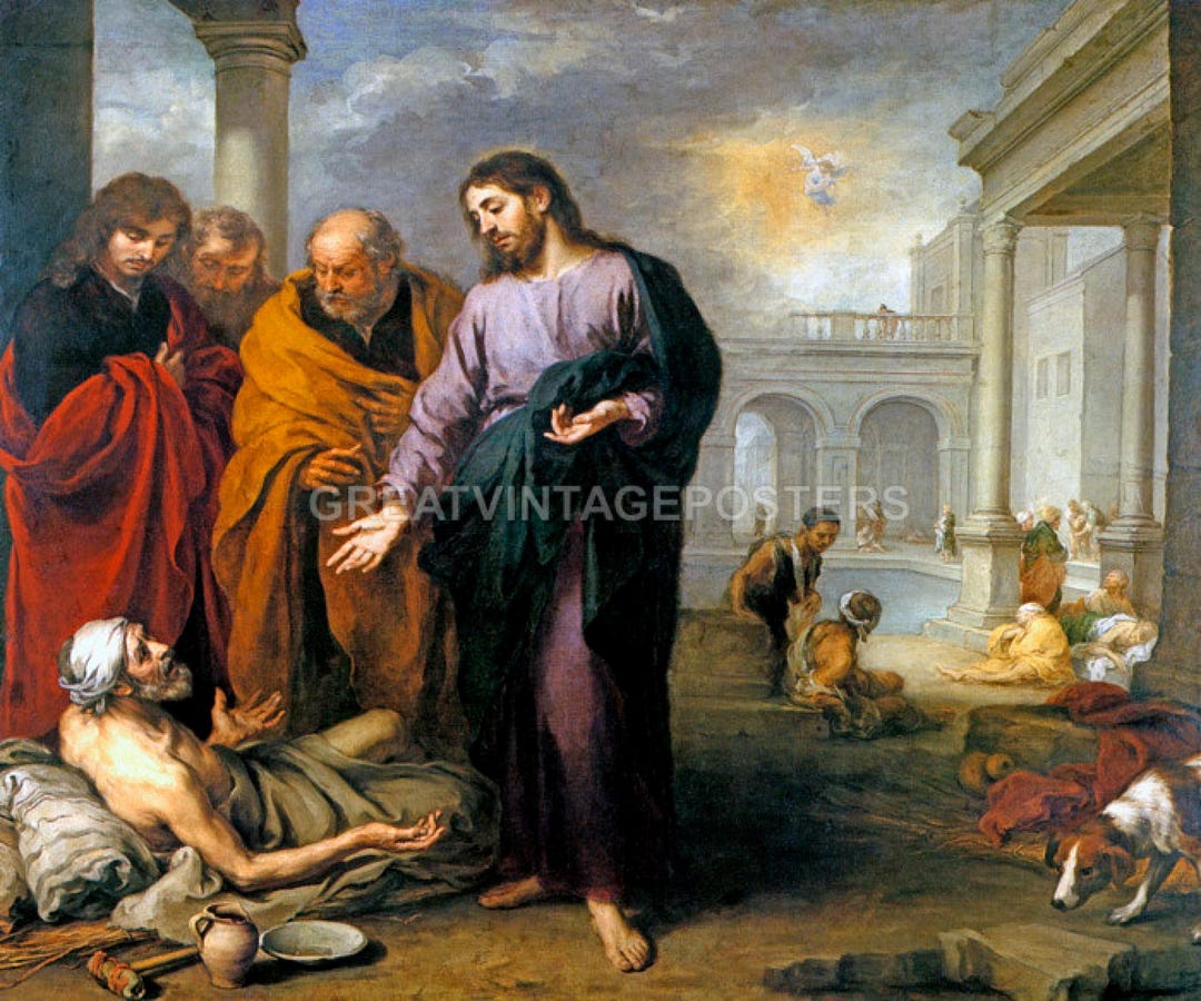 Christ Healing the Paralytic at the Pool of Bethesda Painting by ...
