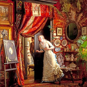 The Proposal Asking Parents To Marry Daughter 1880 Painting By Knut Ekvall Repro