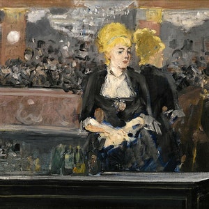 Study For Bar At The Folies Bergere French Painting By Edouard Manet Repro