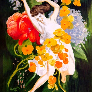 Spring Amsterdan Dutch De Lente In Volle Bloei Girl Flowers Sun Vintage Poster