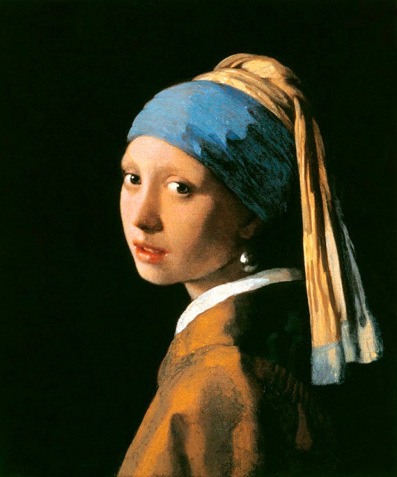 Girl With A Pearl Earring 1665 Painting by Johannes Vermeer Repro Etsy Canada