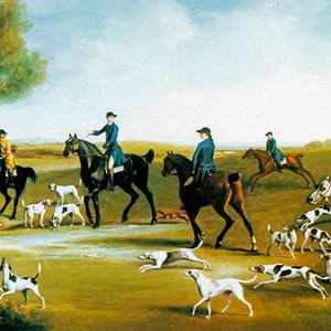 The Duke&#39;s Hounds Hunting Dogs Painting By George Stubbs On Canvas Repro Small