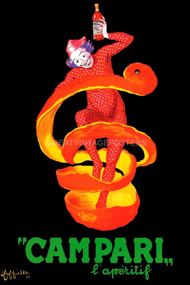 Campari Poster Large - Etsy
