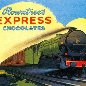 Rowntree's Express Chocolates Fast Train Vintage Poster Repro - Etsy