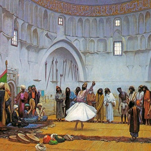 The Whirling Dervishes 1895 Sufi Tradition Orientalist Painting By Gerome Repro