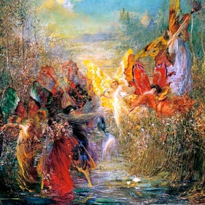 Toilette De Nature Fairies Fairy Painting By Pinckney Marcius Simons Repro
