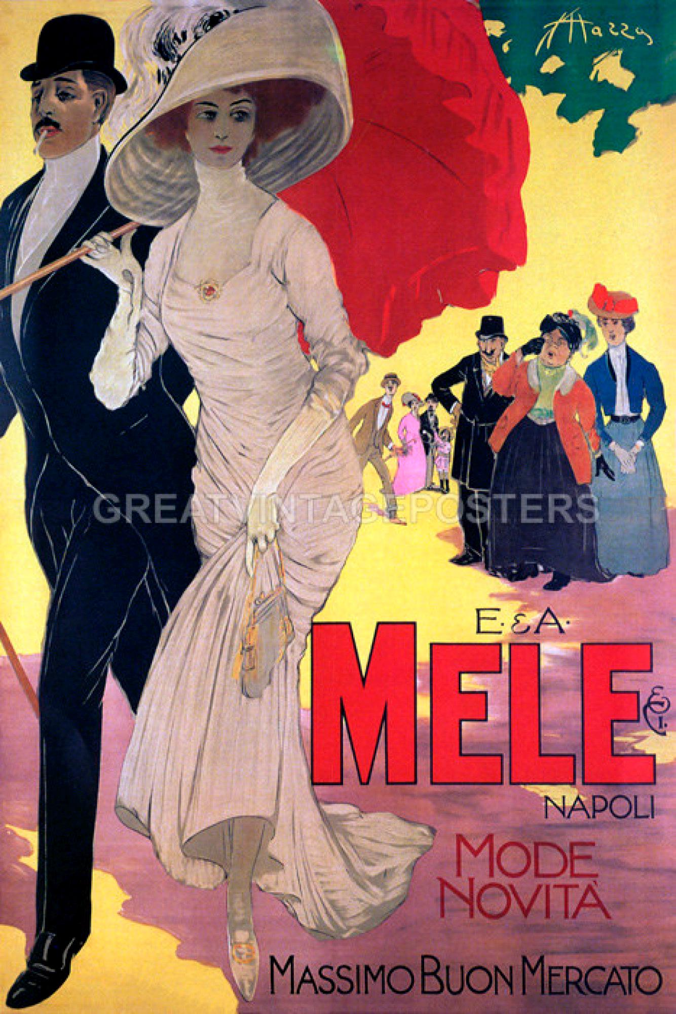 E & A Mele Napoli Mode Novita Woman Fashion Dress Italy Vintage