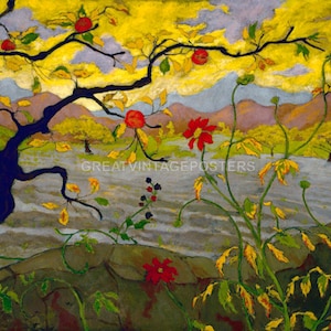 An Apple Tree With Red Fruit French Painting By Paul Elie Ranson Repro