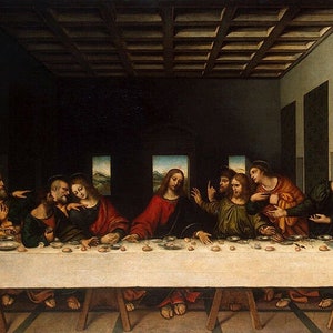 The Last Supper Jesus Disciples Bible Religious Painting By Unknown Artist Repro