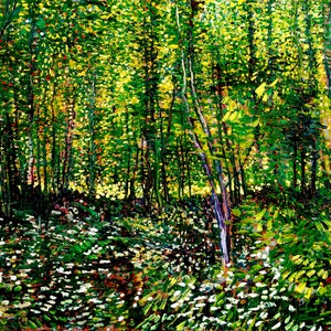 Trees And Undergrowth Forest Floor Impressionist 1887 Painting By Van Gogh Repro