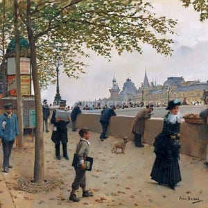 Le Pond Neuf Paris New Bridge French Painting By Jean Beraud Reproduction