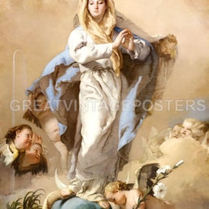 The Immaculate Conception Virgin Mary Painting By Giovanni Battista Tiepolo Repro