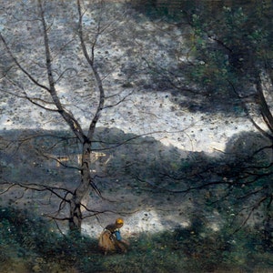 Ville D'avray Bosque Viento Otoño Hojas Paisaje Francia Pintura De Corot Repro