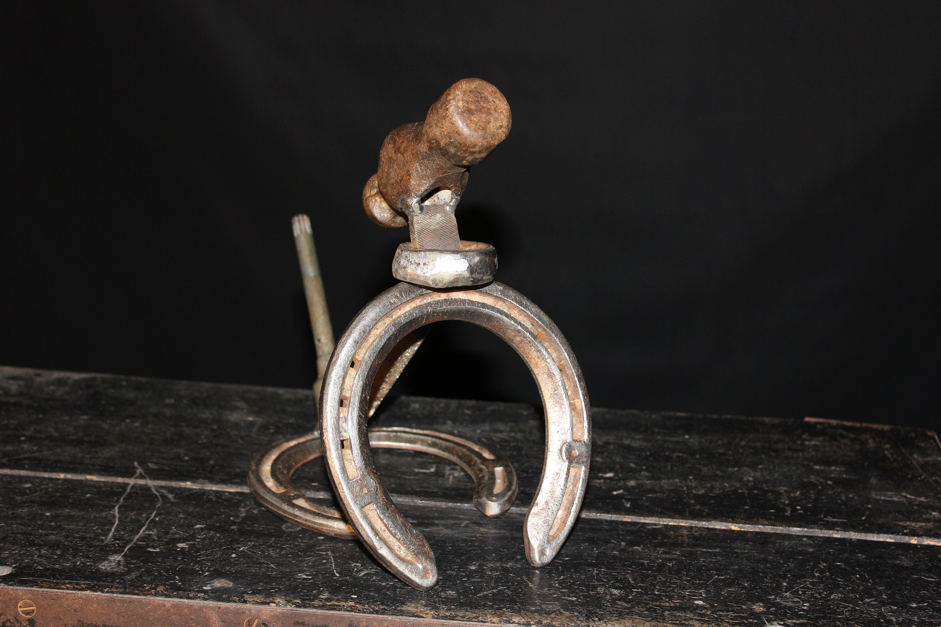 Upcycled Horseshoe and Hammer Head Dog With Collar Etsy UK