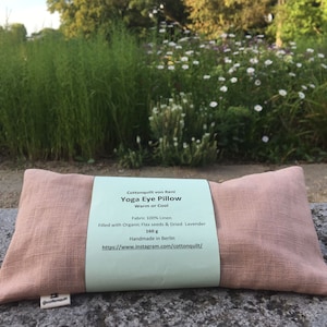 Yoga Eye Pillow, Aromatherapy Eye Pillow, Augen Kissen, Eye Pillow, Weighted Eye Pillow, Organic Flax Seed and Lavender Eye Mask, Yoga Gift Powder