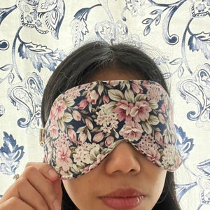 Handgefertigte Augenmasken aus weicher japanischer Baumwolle, Augenmasken, Schlafmaske, japanische Baumwolle, wiederverwendbare Schlafmaske, Schlafmaske, übergroße Augenmaske Bild 9