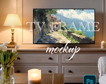 TV-rammodell, Rammodell i interiör, Mockup, Affischmodell, TV-rammodell, PSD