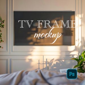 TV frame mockup, Samsung TV Frame mockup, Frame mockup in interior, Mock, Poster Mockup, PSD