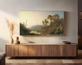 TV frame mockup, Samsung TV Frame mockup, Frame mockup in interior, Mock, Poster Mockup, PSD