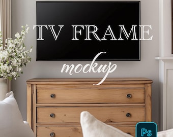 Samsung TV Frame mockup, Frame mockup in interior, Mock, Poster Mockup,  TV frame mockup, PSD