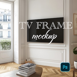 TV frame mockup, Samsung TV Frame mockup, Frame mockup in interior, Mock, Poster Mockup, PSD