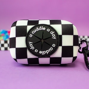 Poo Bag Holder | Checkered Squares