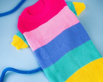 Regenbogen stricken Hund Pullover