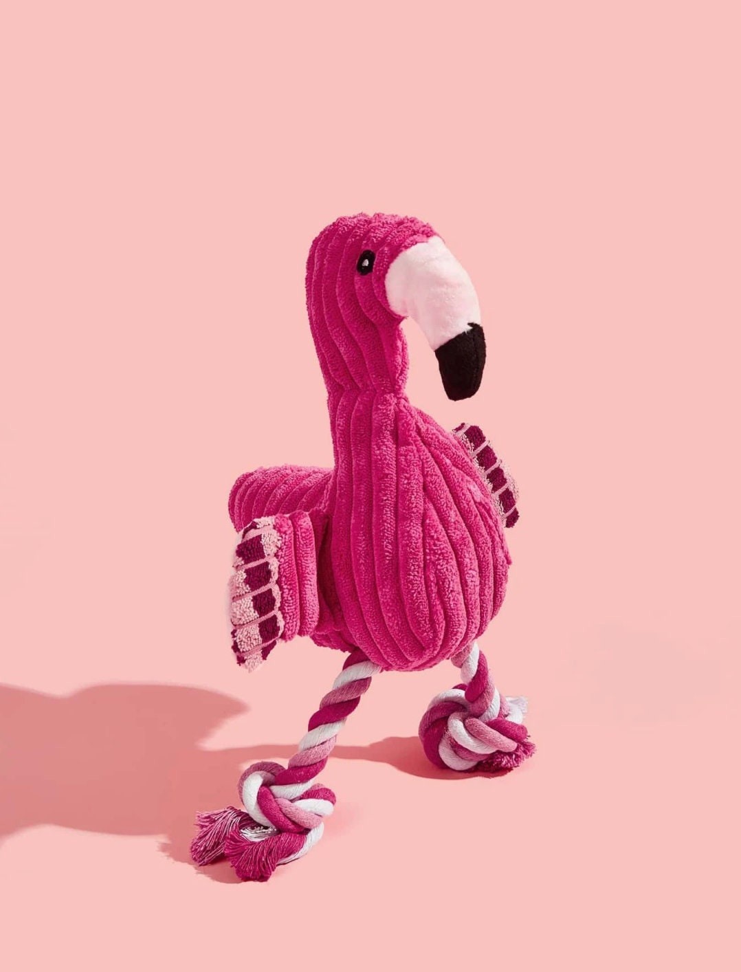 Squeaky Rope Flamingo Dog Toy Etsy UK