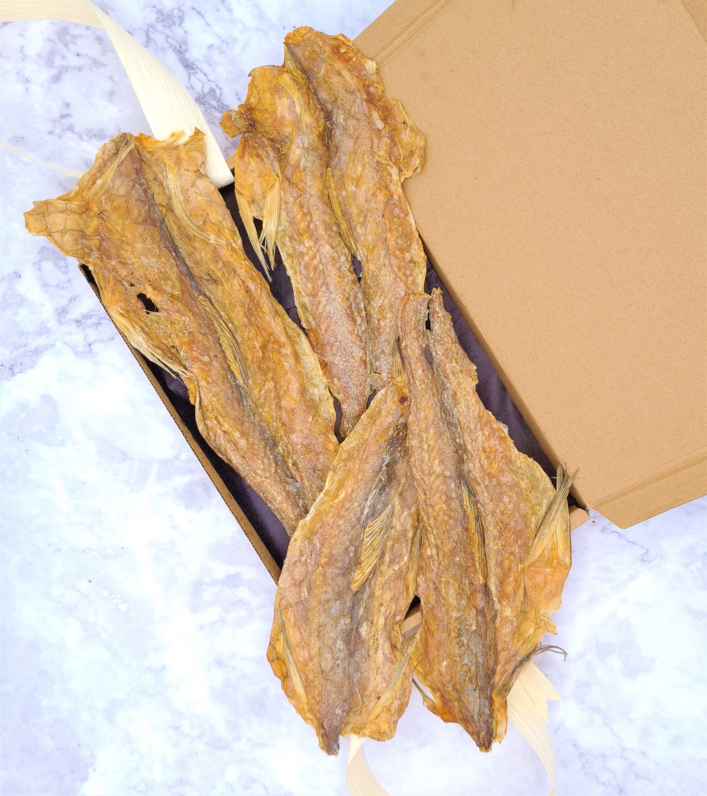 Dried Fish Puppy Dog Treat Box Bombay Duck Fish Skins Etsy