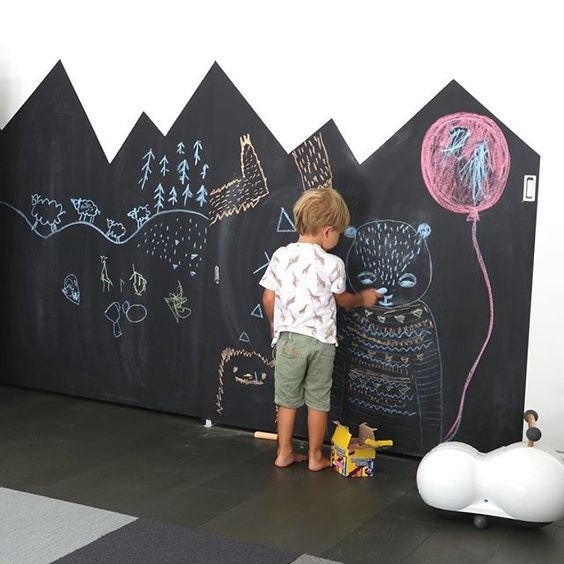 Blackboard Paint Chalkboard Paint Black 500ml + 6 Pkts chalks - Artistic Den