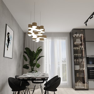 Parametric Lamp#4 - CNC Vector. DXF, file ready to cnc router or laser cut + 3ds file -  Modern Interior detail lighting