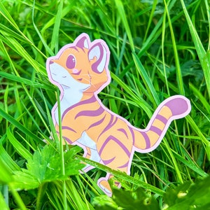 Linda pegatina de tigre bebé/pegatinas troqueladas/pegatinas para portátiles/pegatinas de vinilo bonitas/impermeable/diario/arte