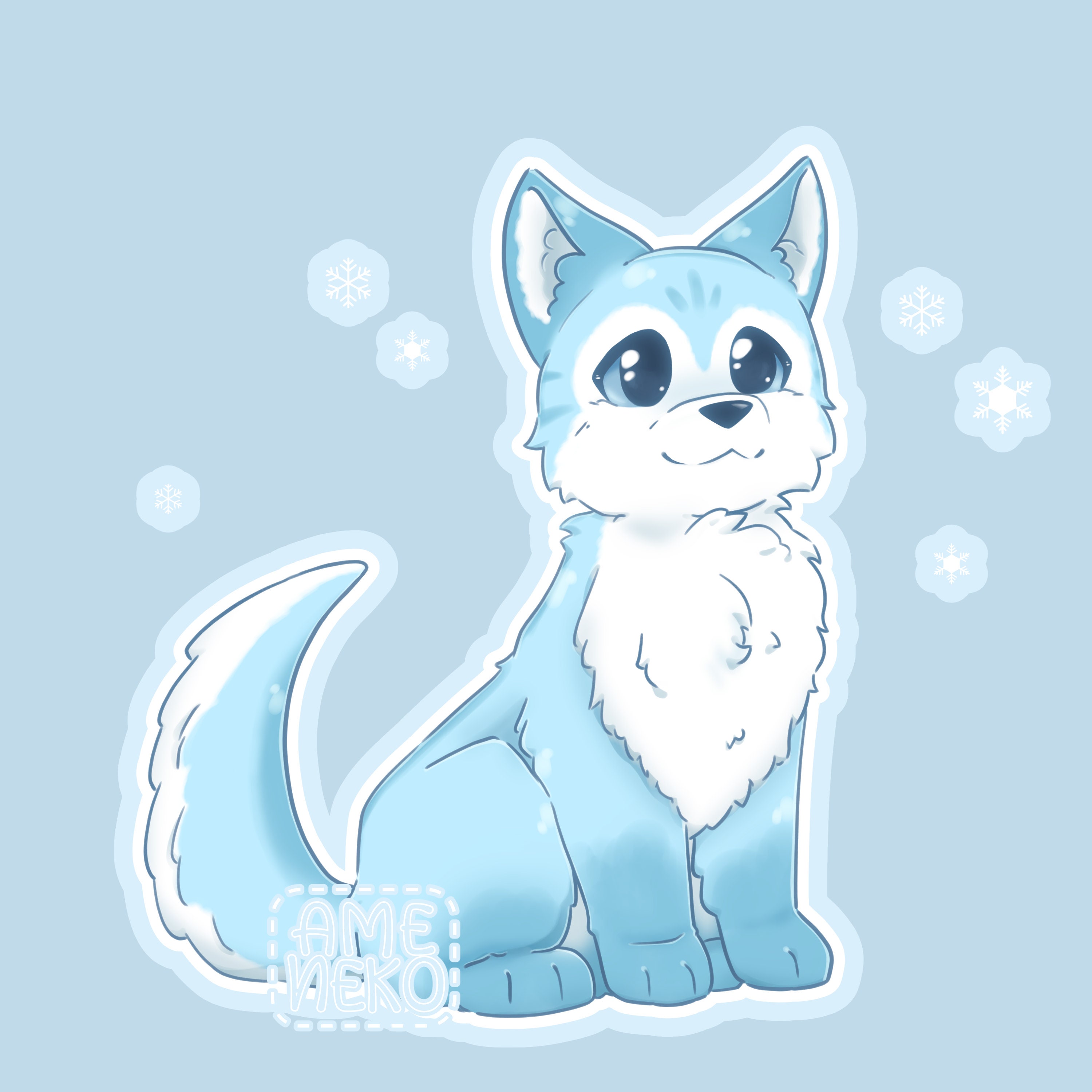 Anime White Wolf - Etsy Ireland Anime White Wolf - Etsy Ireland