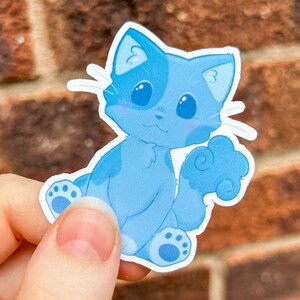 süßer bewölkter Katzen Sticker | gestanzte Aufkleber/Laptop Aufkleber/niedliche Vinyl Aufkleber/wasserdicht/Journal/Kunst