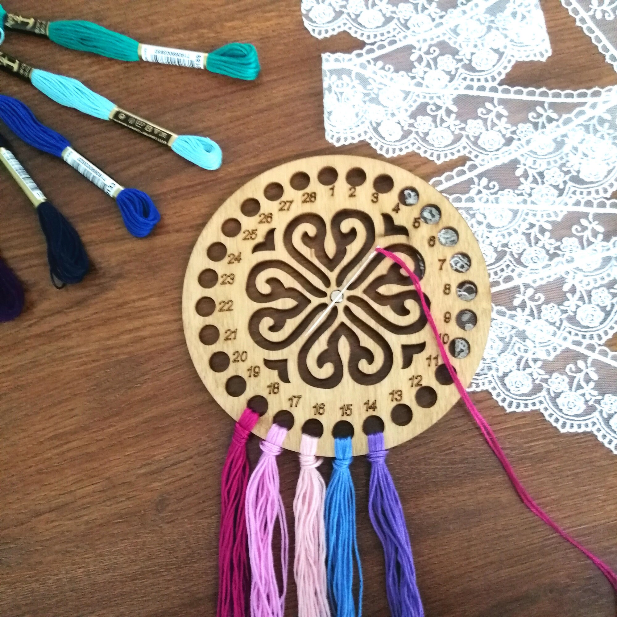 Embroidery Thread Organizer, Cross Stitch Floss Organizer, Thread