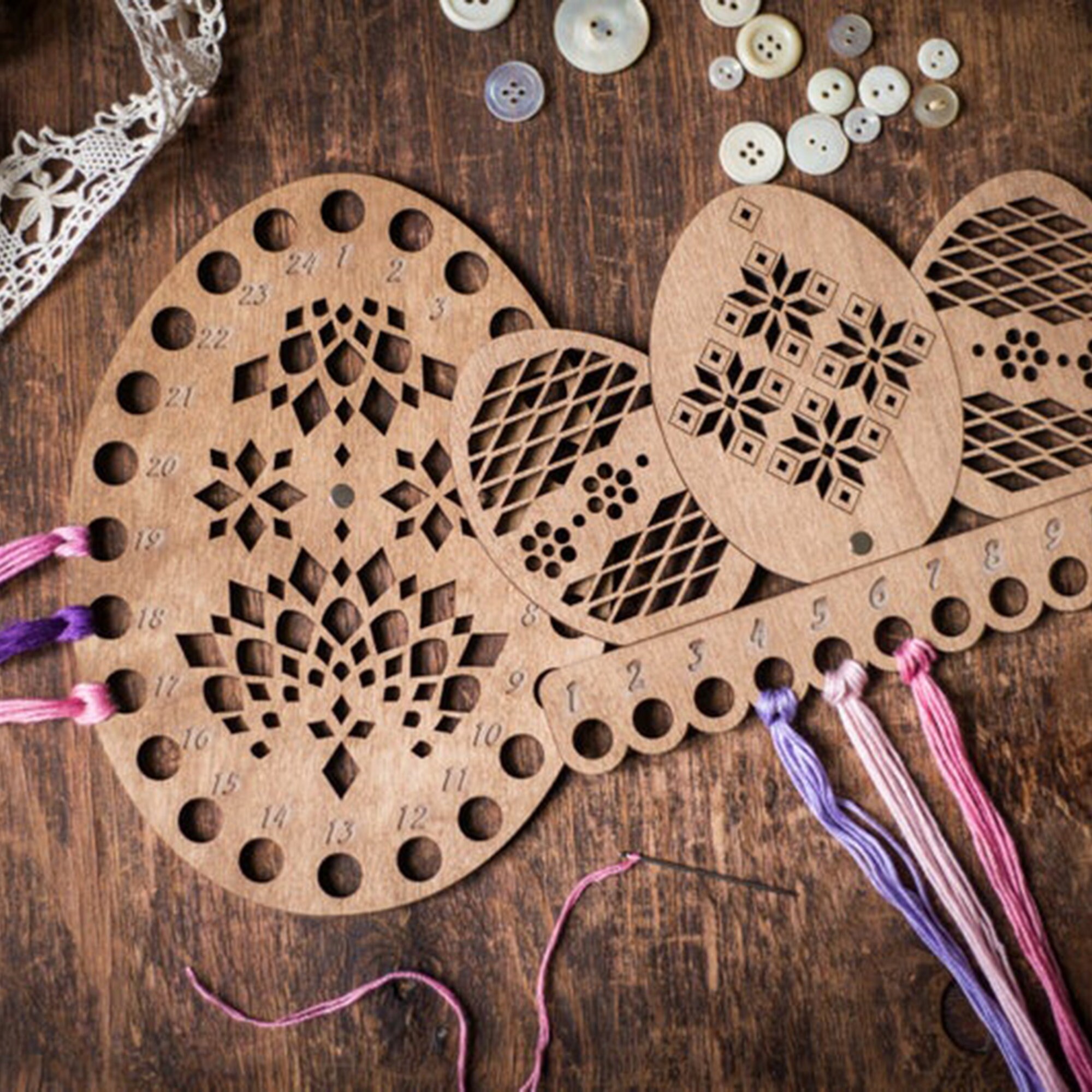 Embroidery Floss Thread Organizer Sorter, Needle Needlework