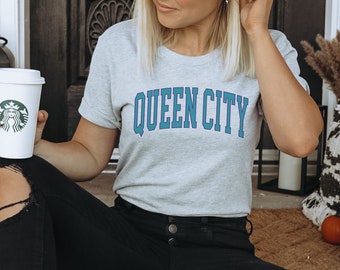 Unisex Queen City Charlotte Varsity Lightweight T-Shirt