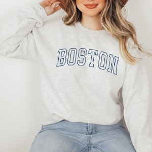Unisex Boston MA Varsity Crewneck Sweatshirt