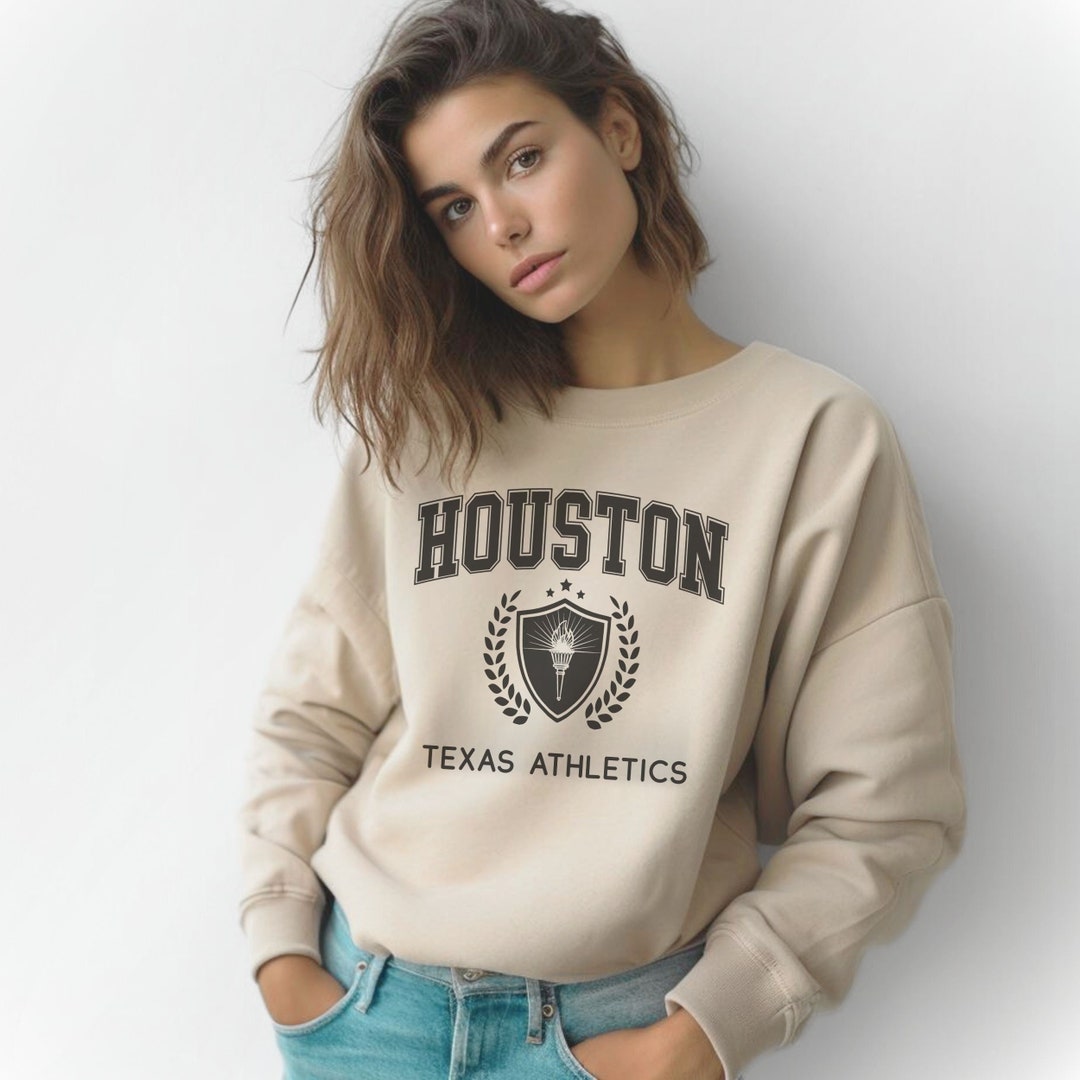 Texas Cassidy Comfy Crewneck - Gone to Texas with Hamptons Hot Pink