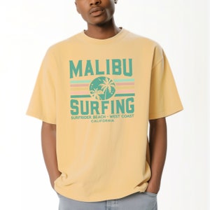 Malibu California Surfing Comfort Colors T-shirt | California Apparel and Gifts