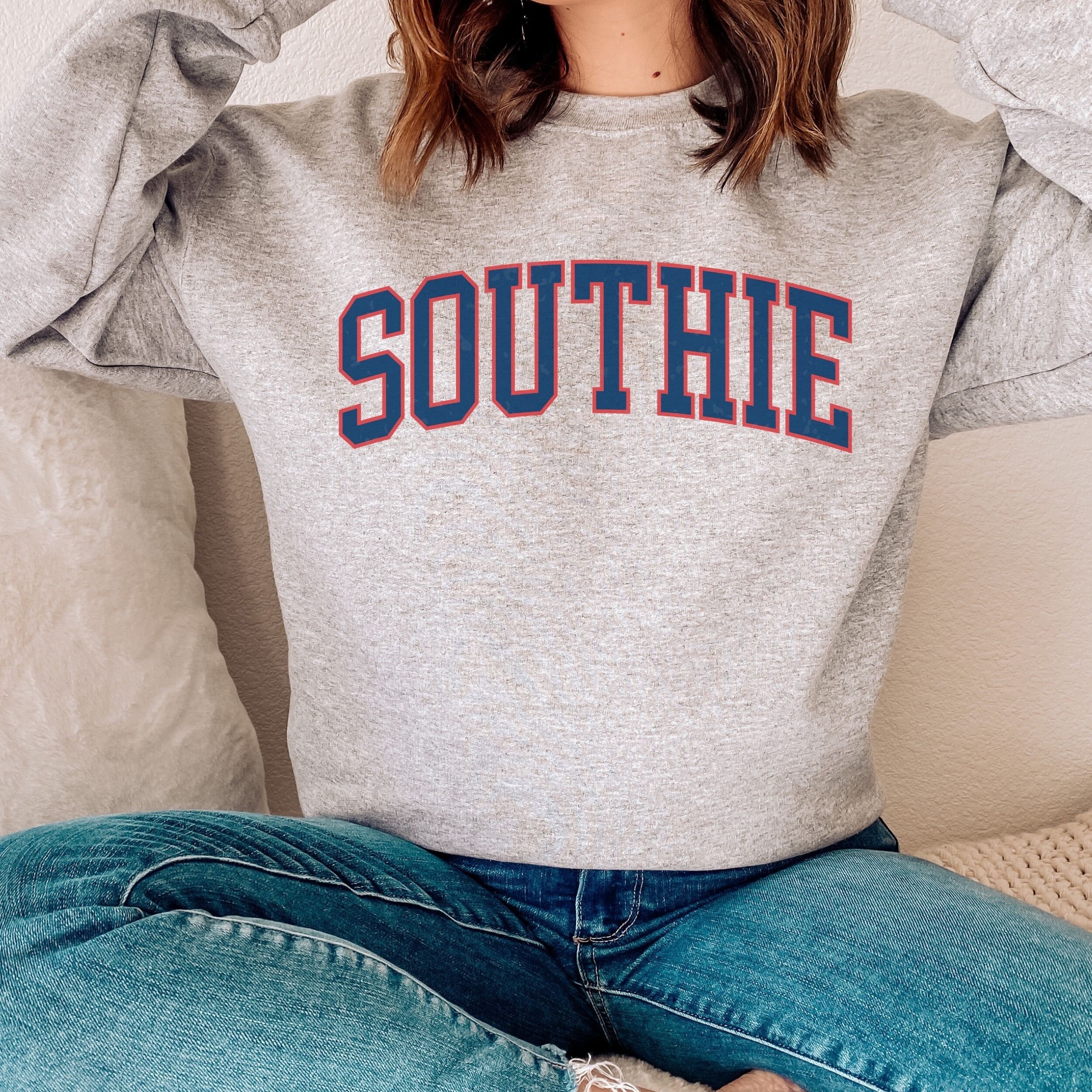Southie South Boston Massachusetts Vintage Baseball Fan Gift Sweatshirt